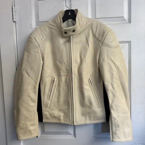 Leather biker jacket